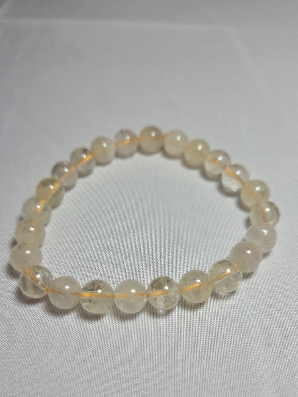 New Citrine Beaded Stretch Bracelet 10mm Beads
